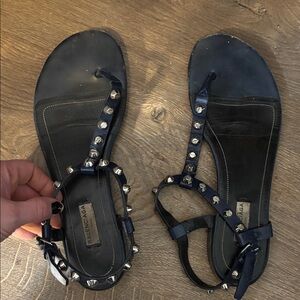 Balenciaga navy Studded Sandals